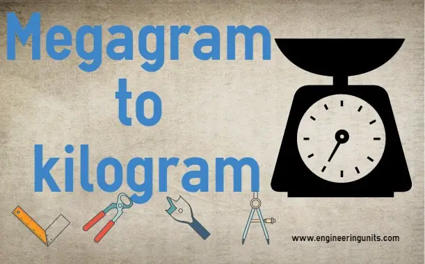 Megagram to kilogram Conversion (Mg to kg) Online converter. 1 Megagram to kg, kilogram, Mg to kg converter.