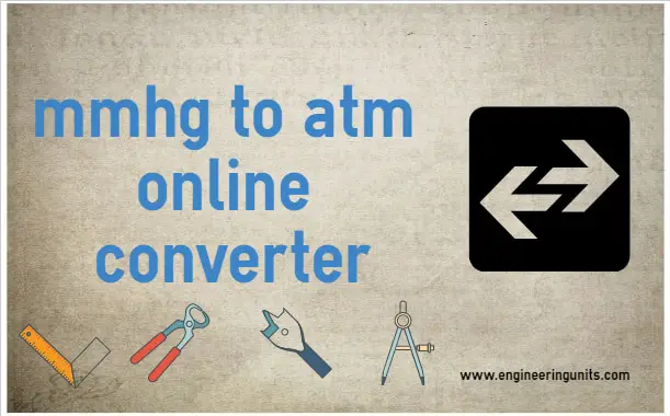 conversion factor for mmhg to atm