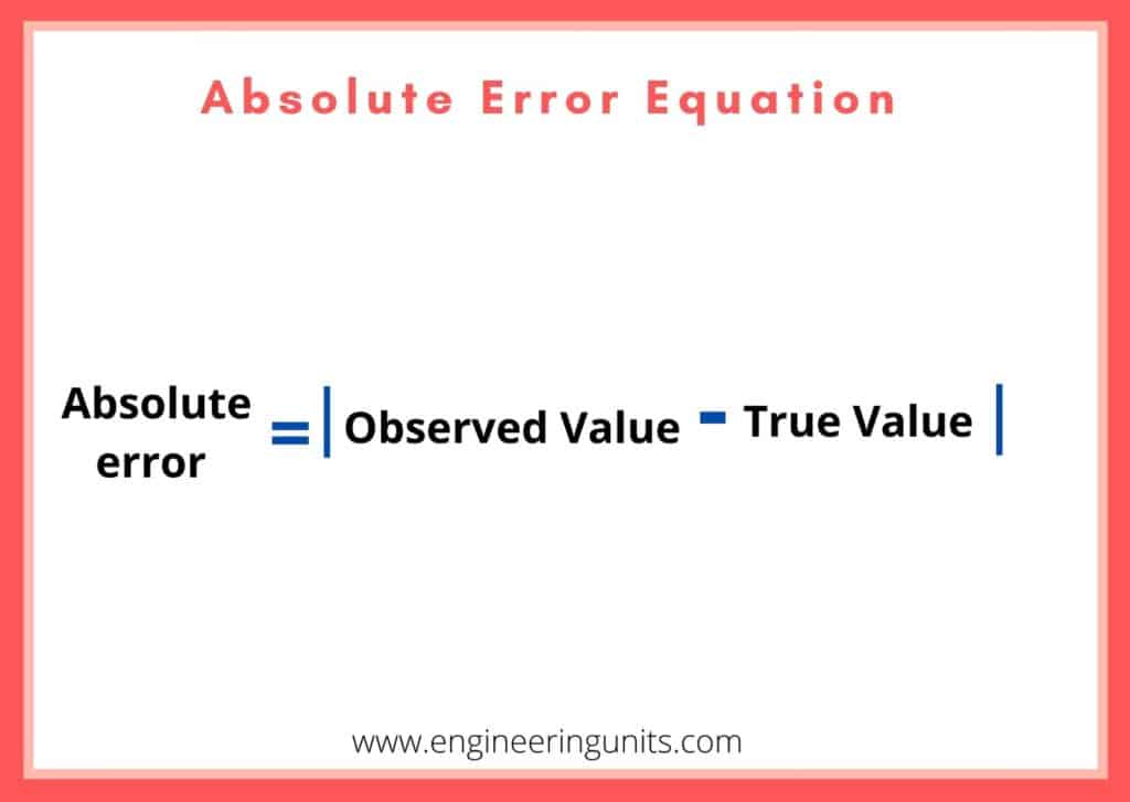 Absolute Error Equation