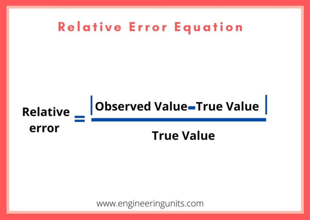Relative Error Equation