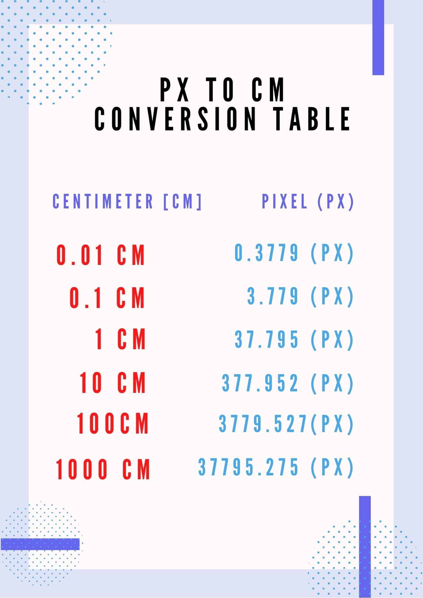 6 * 2 cm in pixels height